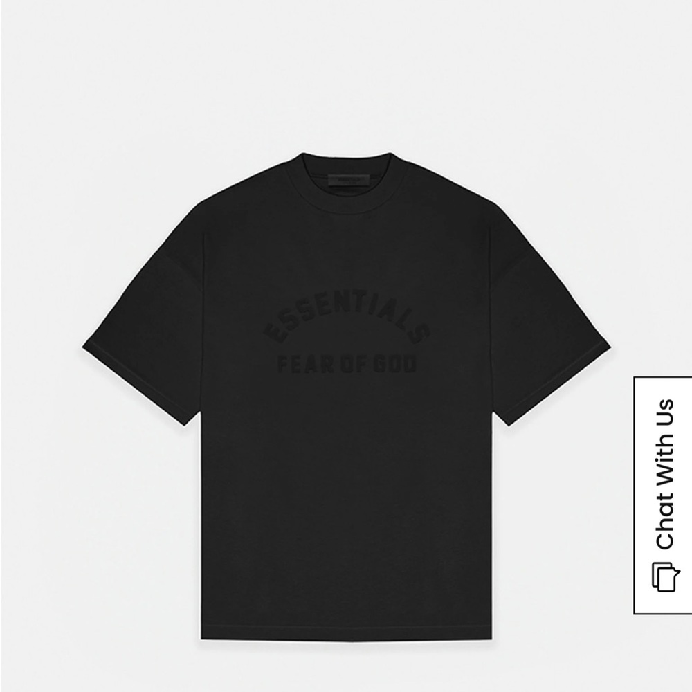 Kids Fear of God Essentials Black T-Shirt
